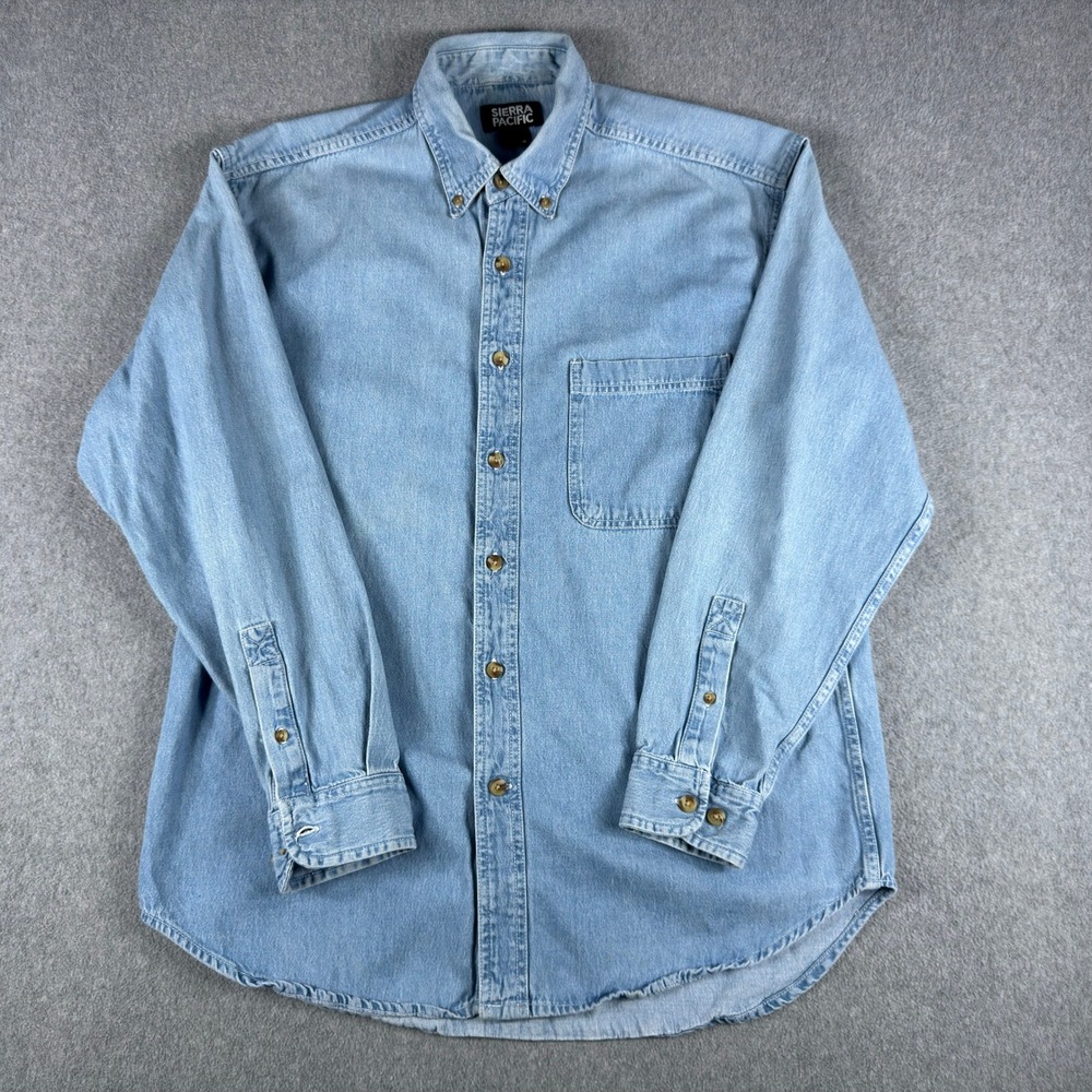 Sierra Pacific American Steel Motorcycles Denim M Button Down Denim Shirt
